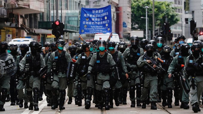 港版国安法今日执法铜锣湾非法集结30人被抓